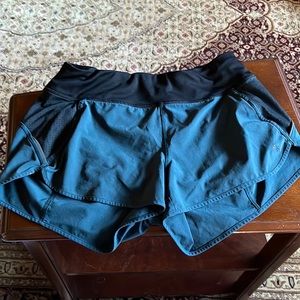 Athleta Women's Athletic Shorts - Teal and Black